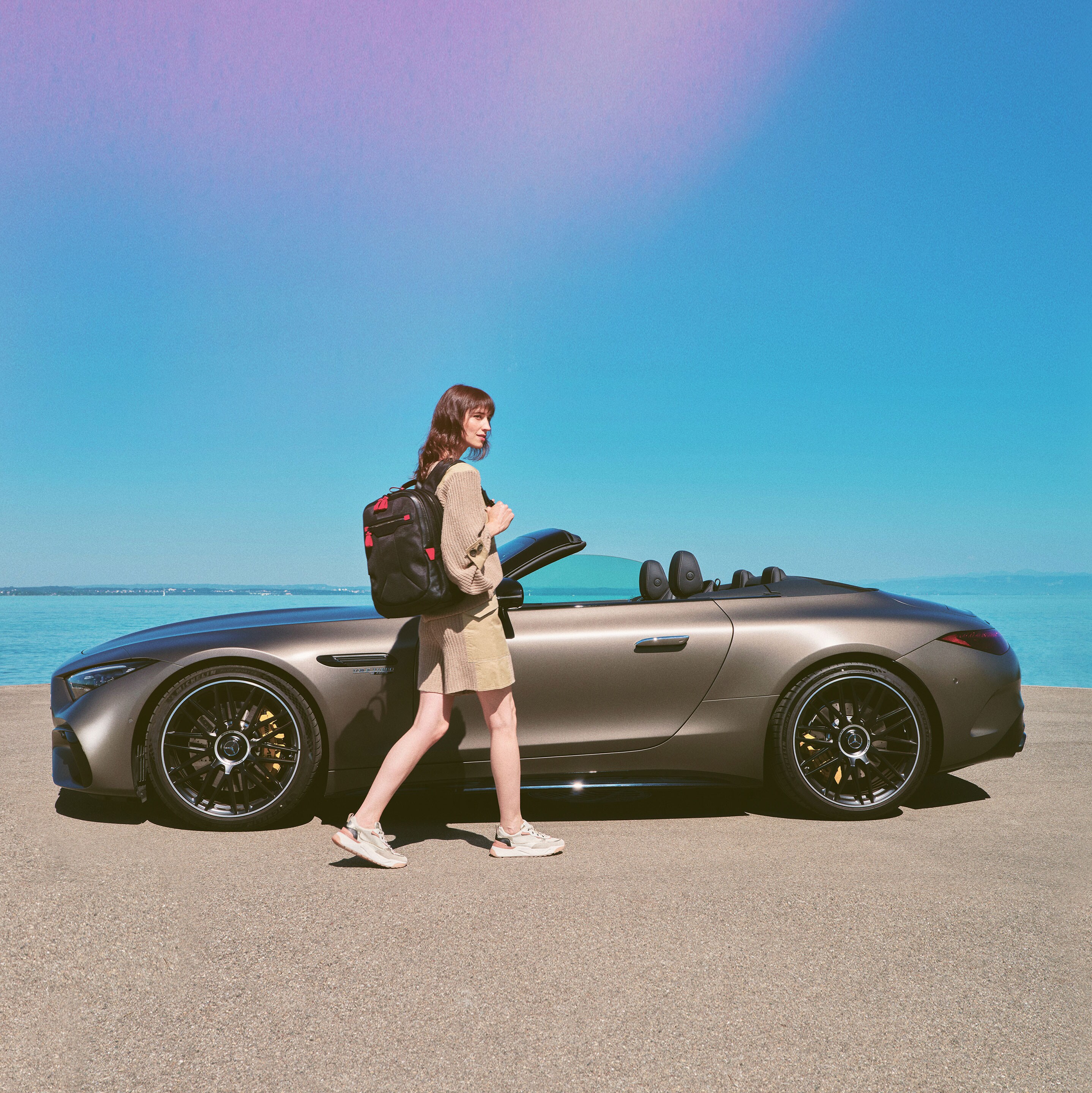 Mercedes-Benz na pláži