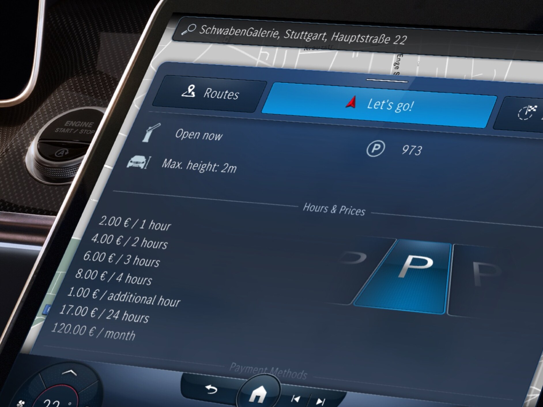 Ilustračný obrázok funkcie Voľné parkovacie miesta.