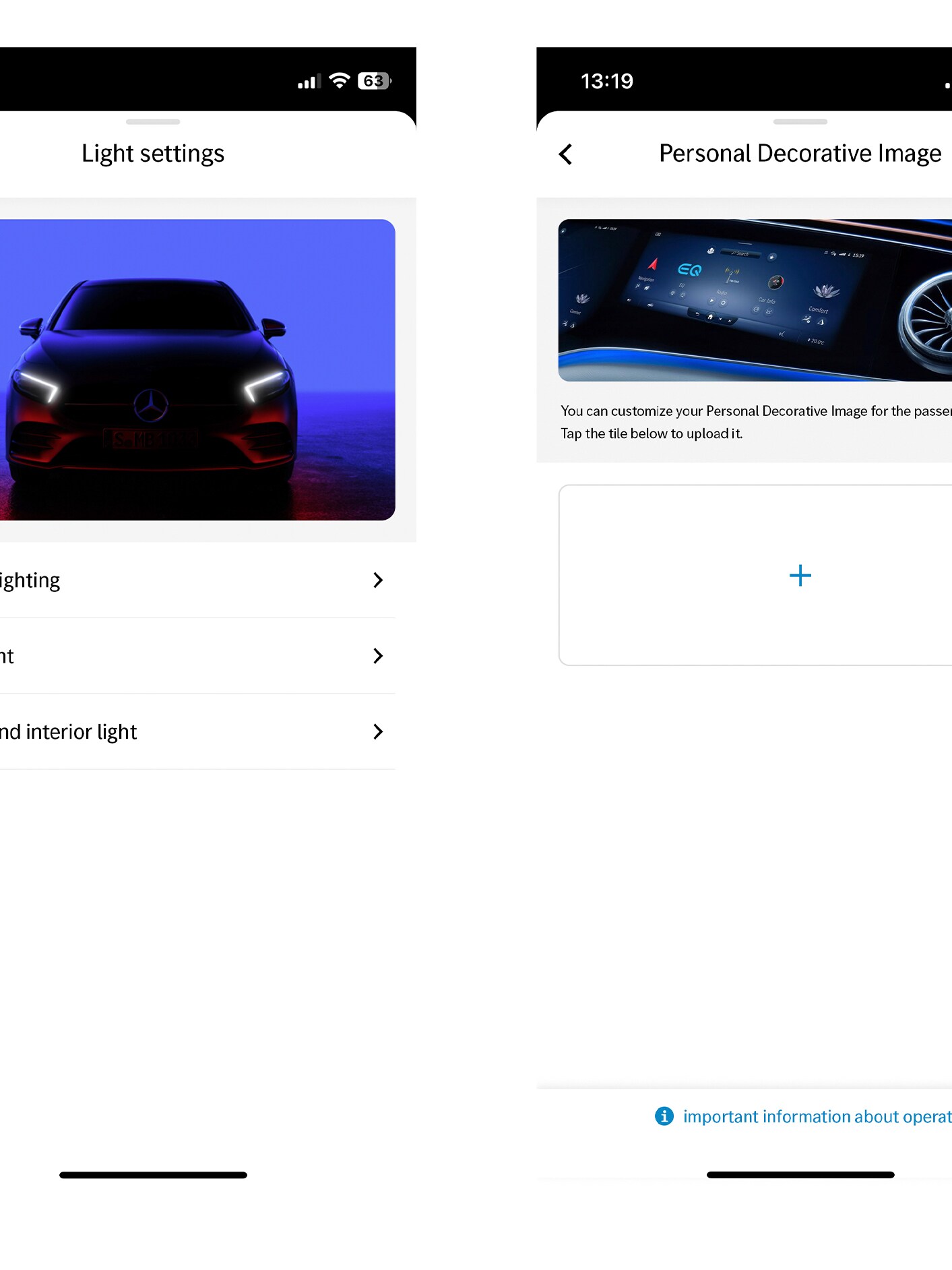 Na displeji multimediálneho systému MBUX sa zobrazuje Digitálny doplnok Personalizácia.
