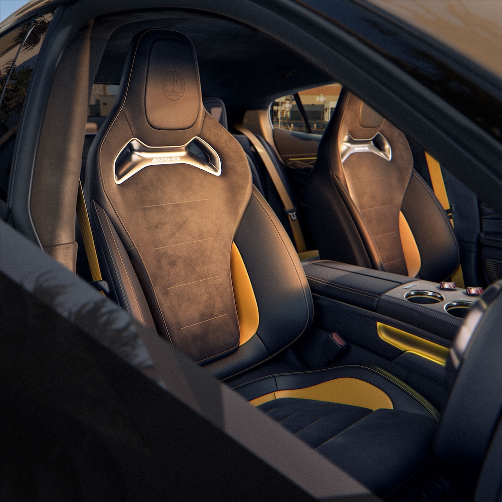 Interiér 4-dverového kupé GT od značky Mercedes-AMG.