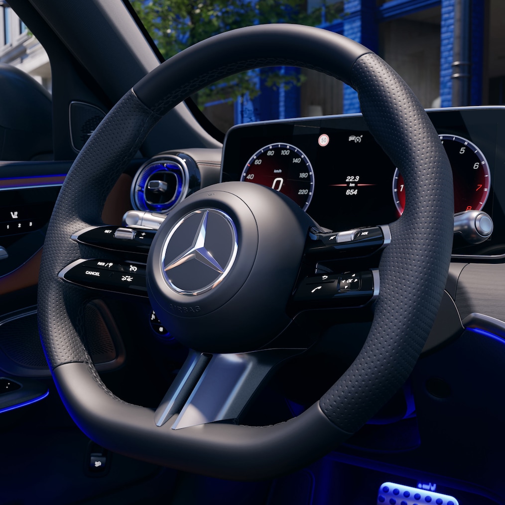 Nový volant v&nbsp;novom sedane Triedy&nbsp;C od značky Mercedes-Benz.
