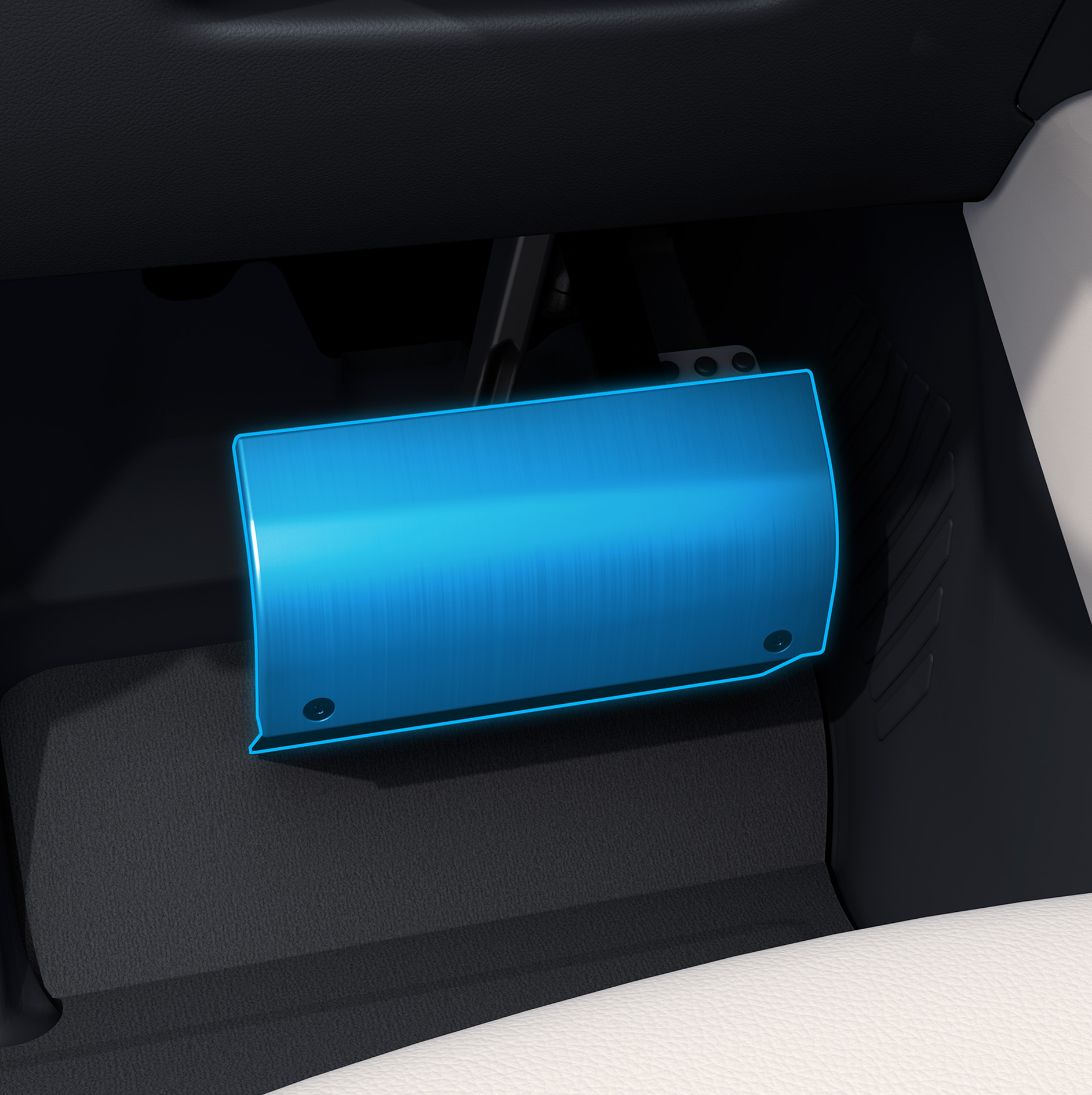 Kryt pedálov | Pomôcky na ovládanie vozidla | Mercedes-Benz Detailný pohľad na kryt pedála v súvislosti s vozidlom pre telesne postihnutých.