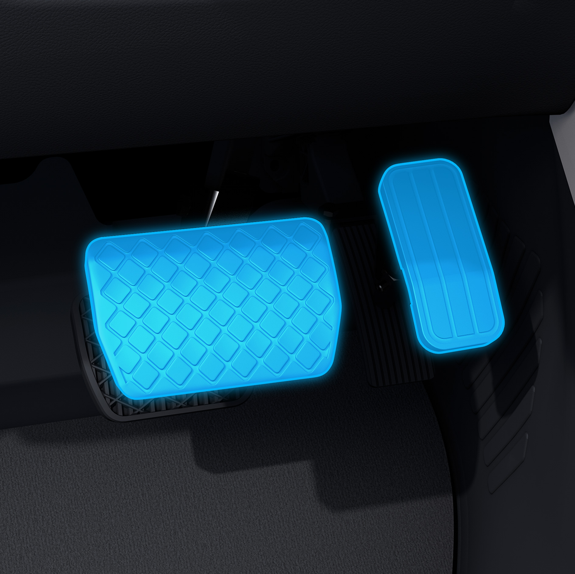 Zvýšenie pedálov | Pomôcky na ovládanie vozidla | Mercedes-Benz Detailný pohľad na nadstavec pedála v súvislosti s vozidlom pre telesne postihnutých.