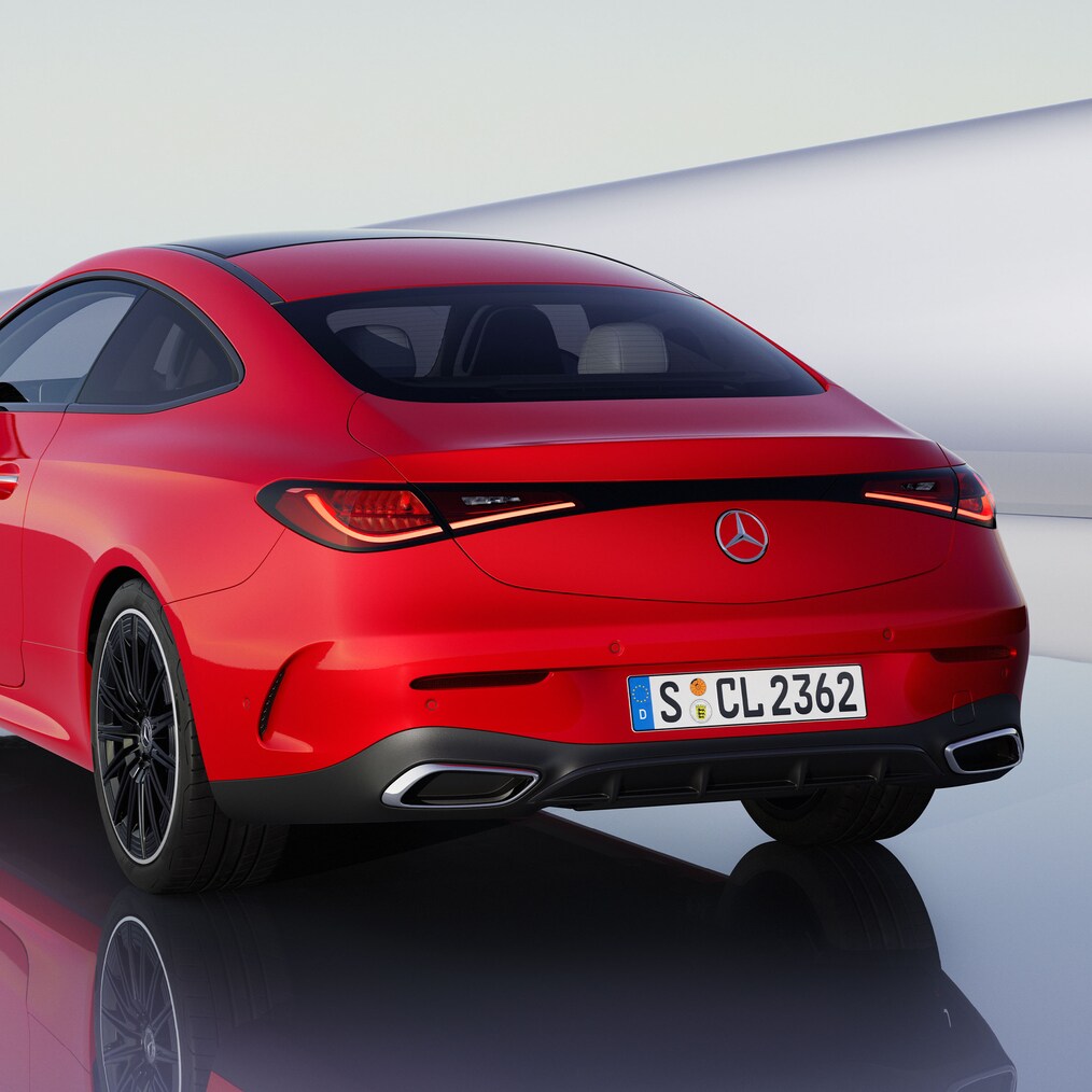 Dizajn zadnej časti nového kupé CLE od značky Mercedes-Benz.