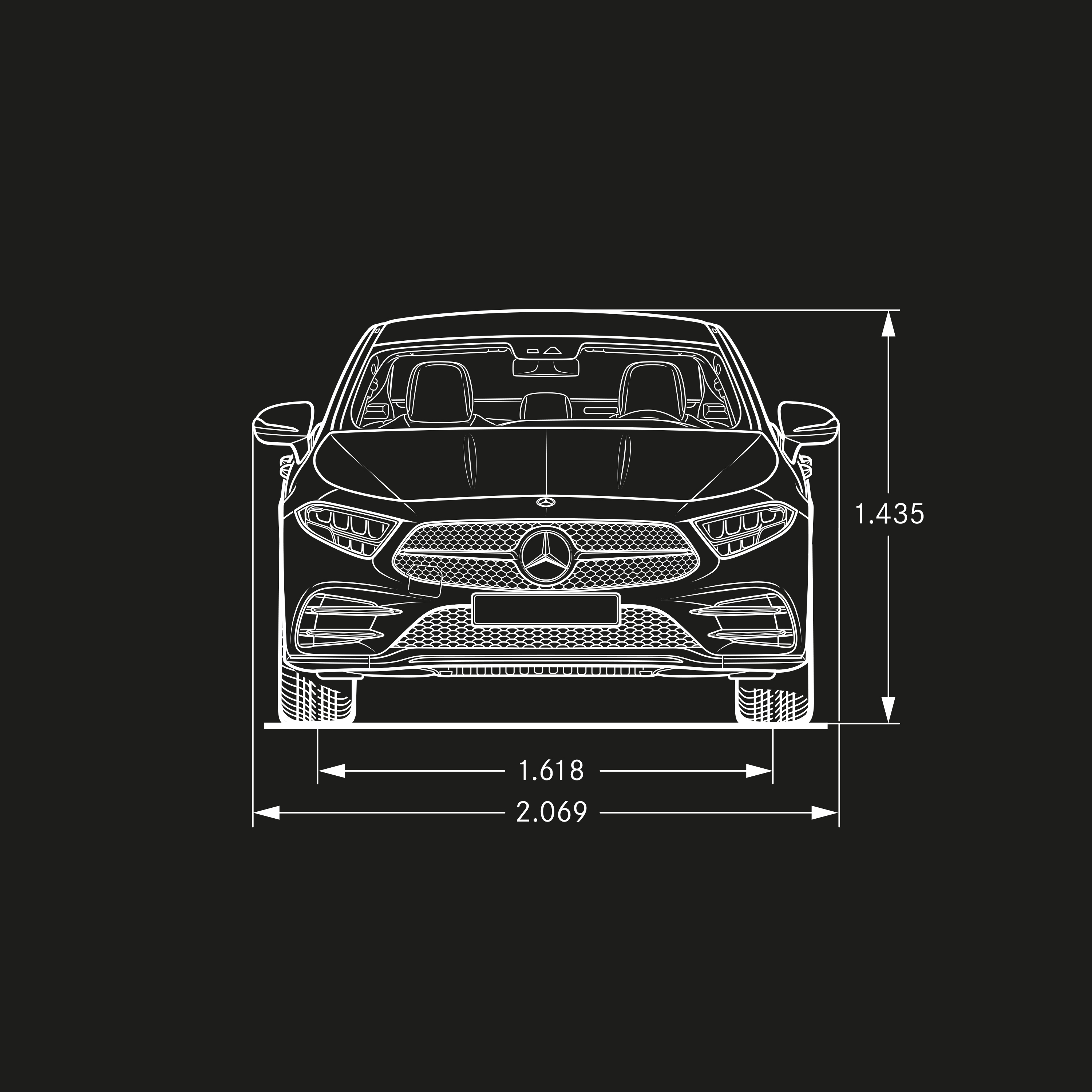 Kupé CLS | Mercedes-Benz Šírka vozidla CLS