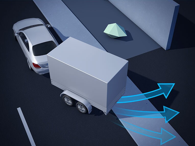 Asistent manévrovania s prívesom Triedy E kombi od Mercedes-Benz