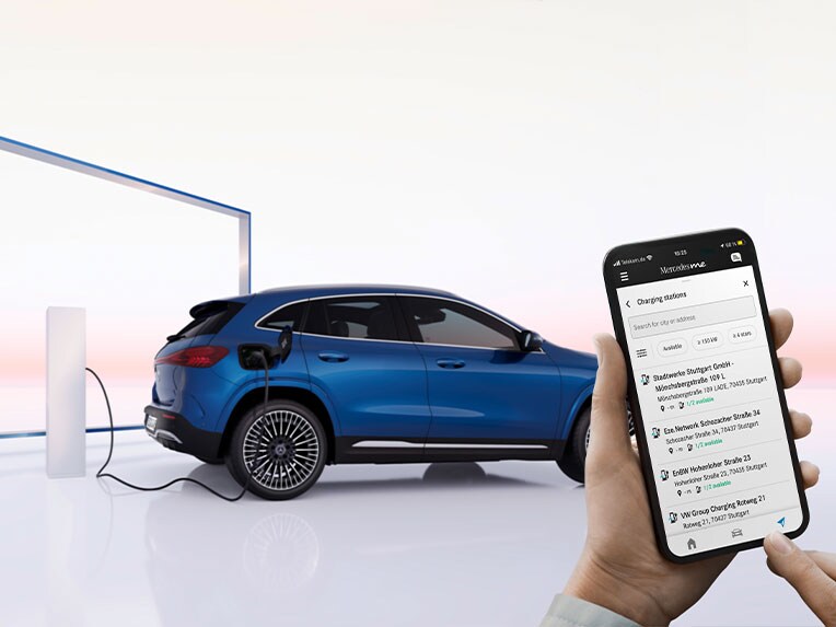 MB.CHARGE Public v novej EQA od značky Mercedes-Benz.