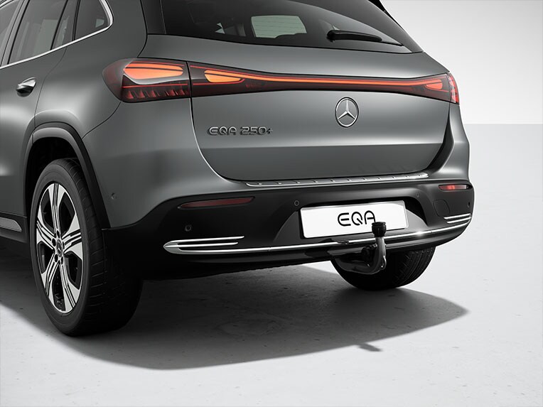 Spájacie zariadenie so stabilizáciou prívesu systémom ESP® novej EQA od značky Mercedes-Benz.
