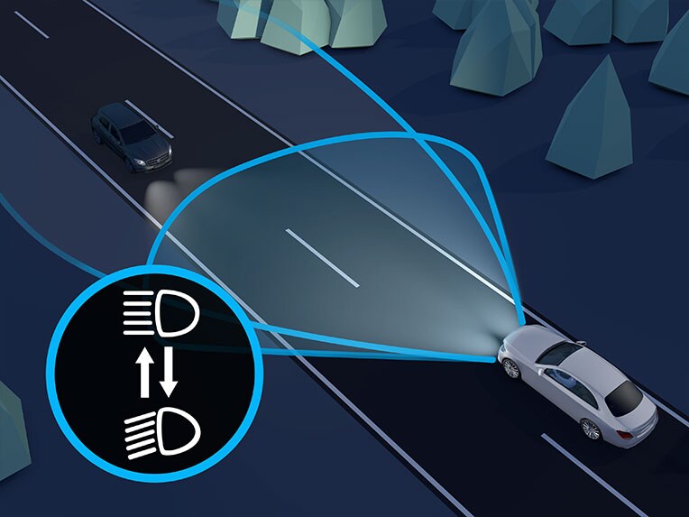 Adaptívny asistent diaľkového svetla v novej EQB od Mercedes-Benz.