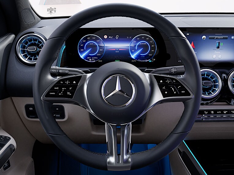Volant v novom EQB od značky Mercedes-Benz.
