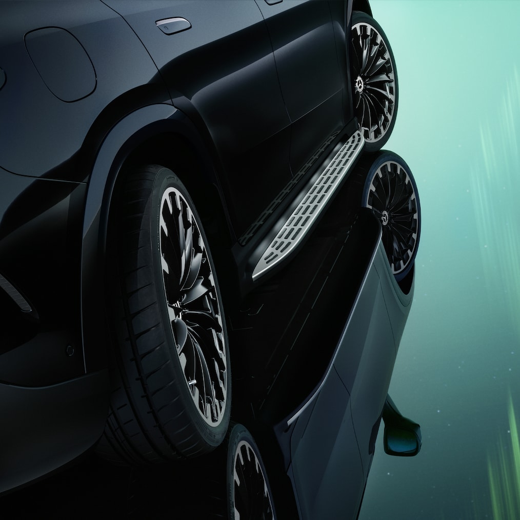 Riadenie zadnej nápravy vo vozidle EQE SUV od značky Mercedes-Benz.