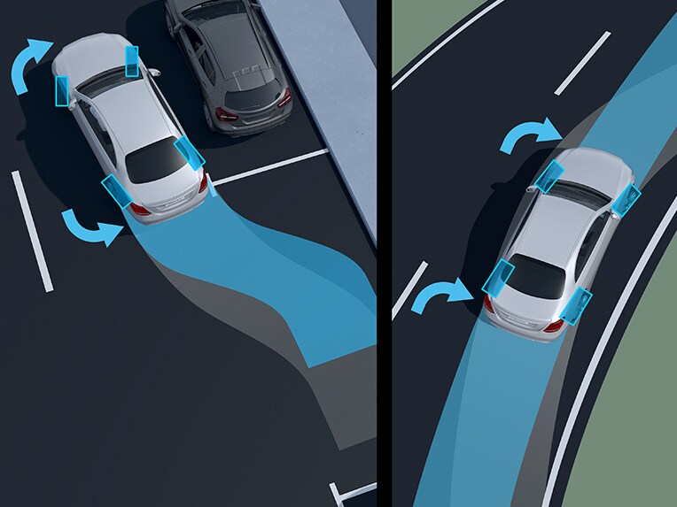 Riadenie zadnej nápravy vozidla EQS od značky Mercedes-Benz.