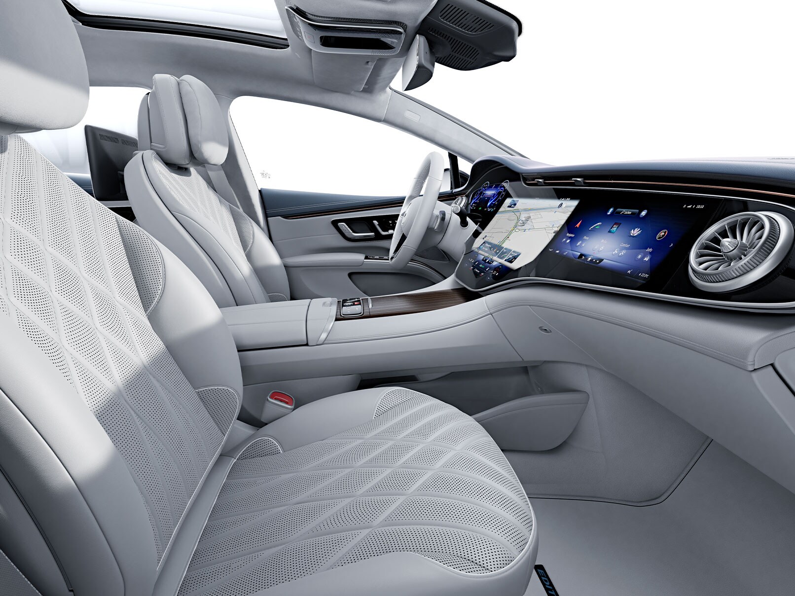 Línia výbavy Electric Art v interiéri EQS sedan.