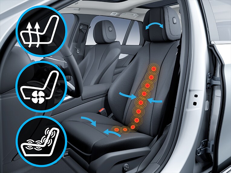 Balík aktívnych viackrivkových sedadiel plus | Plnoelektrická Trieda G | Mercedes-Benz