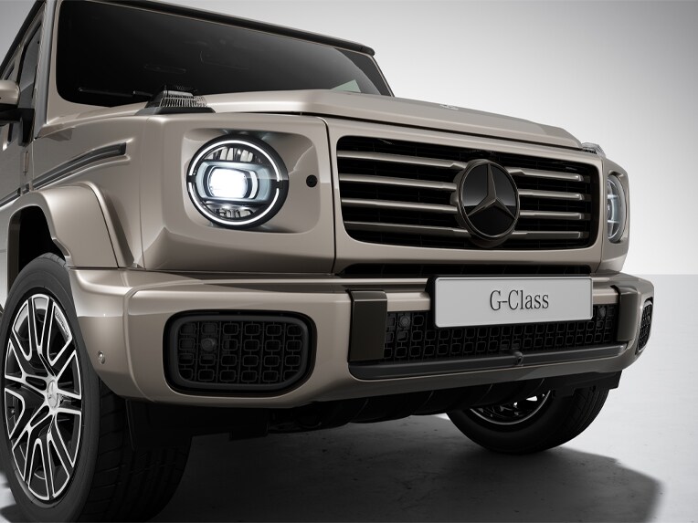 Plnoelektrická Trieda G od značky Mercedes-Benz s balíkom tmavého chrómu MANUFAKTUR.