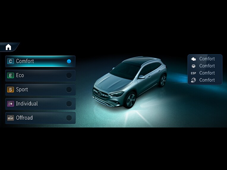 DYNAMIC SELECT v novej Mercedes-Benz GLA.