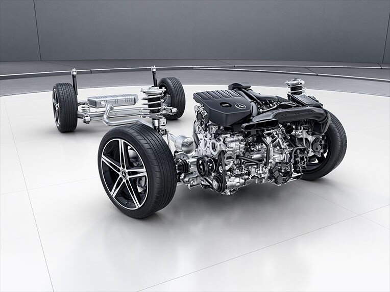 Komfortný podvozok vozidla Mercedes-Benz GLB.