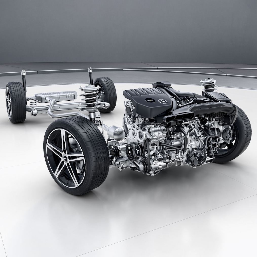 Komfortný podvozok vozidla Mercedes-Benz GLB.