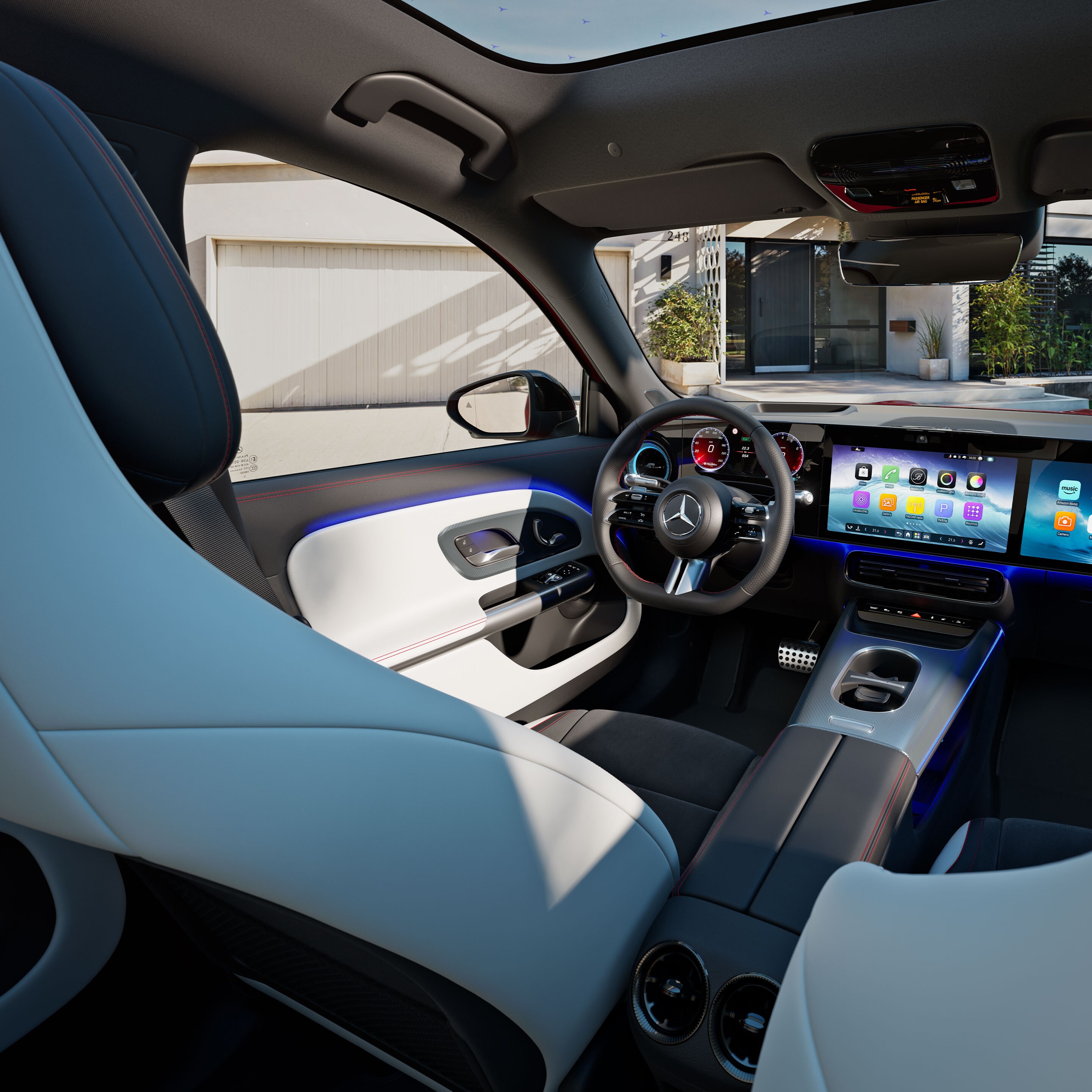 Interiér novej GLB od značky Mercedes-Benz.