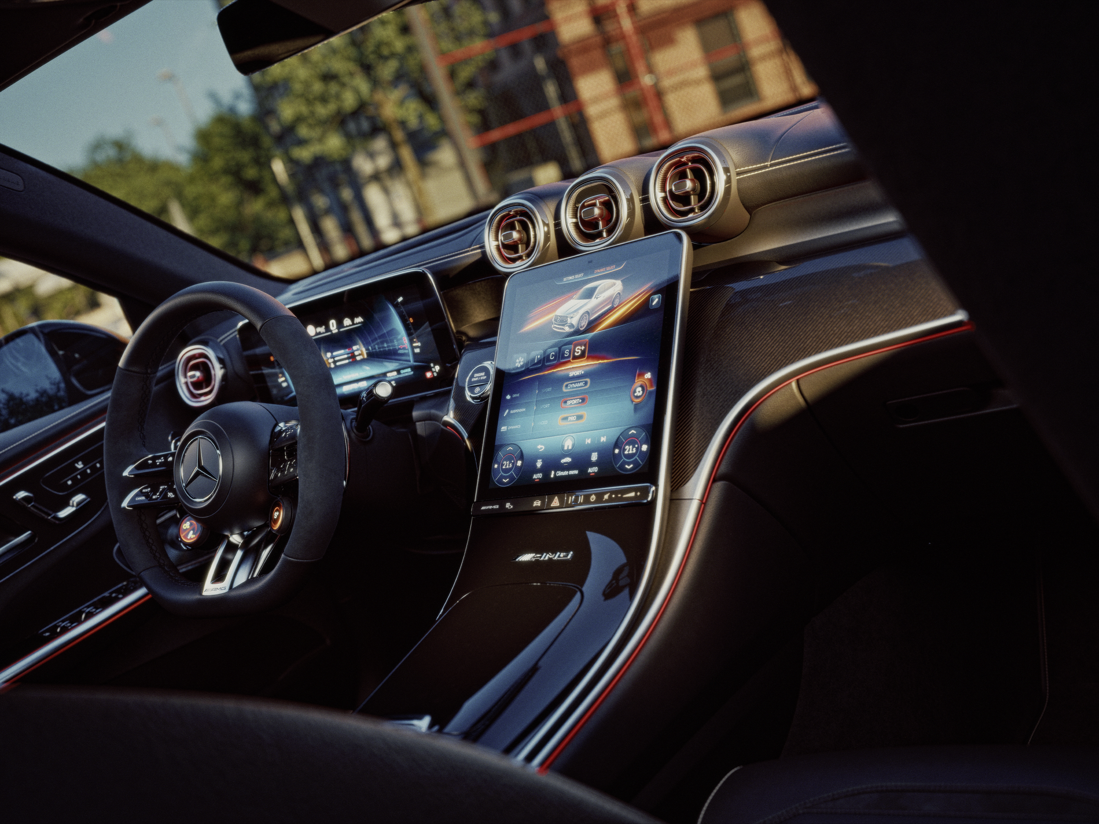 Interiér | GLC | Mercedes-AMG Interiér nového kupé Mercedes-AMG GLC.