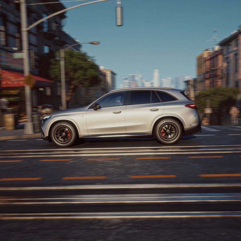 Prvky výbavy MANUFAKTUR nového vozidla Mercedes-AMG GLC SUV.