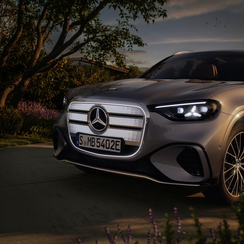 Exteriér novej GLC s technológiou EQ od značky Mercedes-Benz.