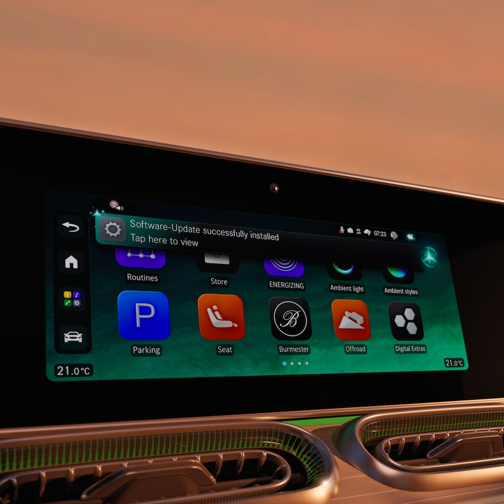 Operačný systém Mercedes-Benz Operating System (MB.OS) nového kupé GLE od značky Mercedes-Benz.