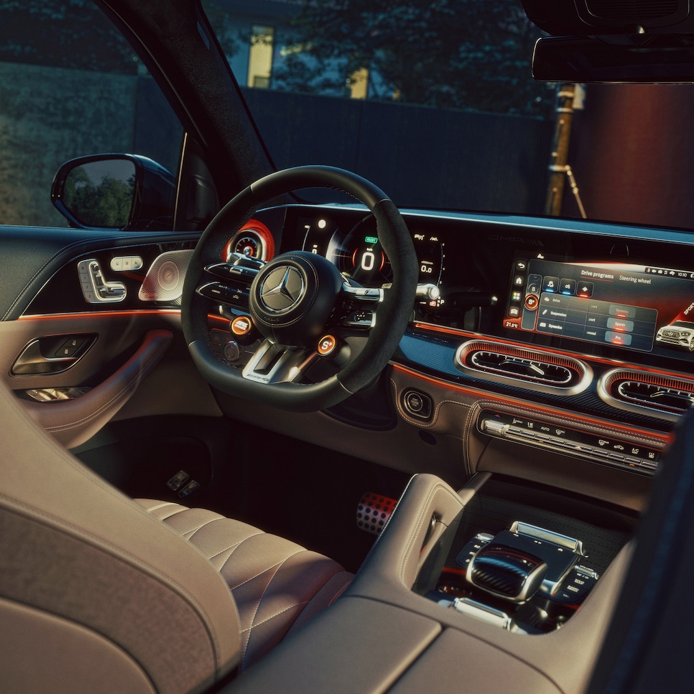 Sedadlá AMG v&nbsp;modeli GLE 53 4MATIC+ od značky Mercedes-AMG.
