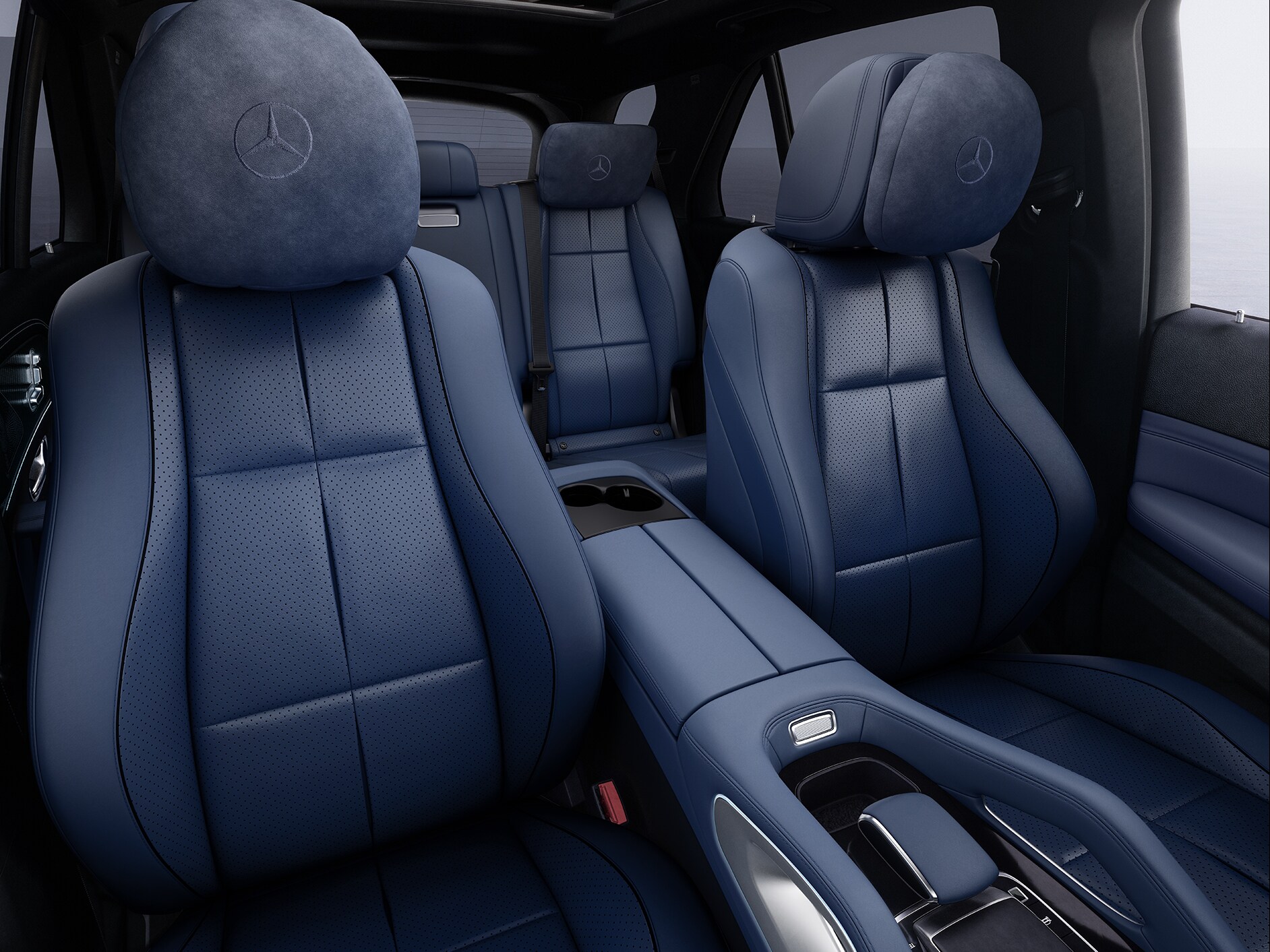 Interiér MANUFAKTUR vozidla GLE od značky Mercedes-Benz.