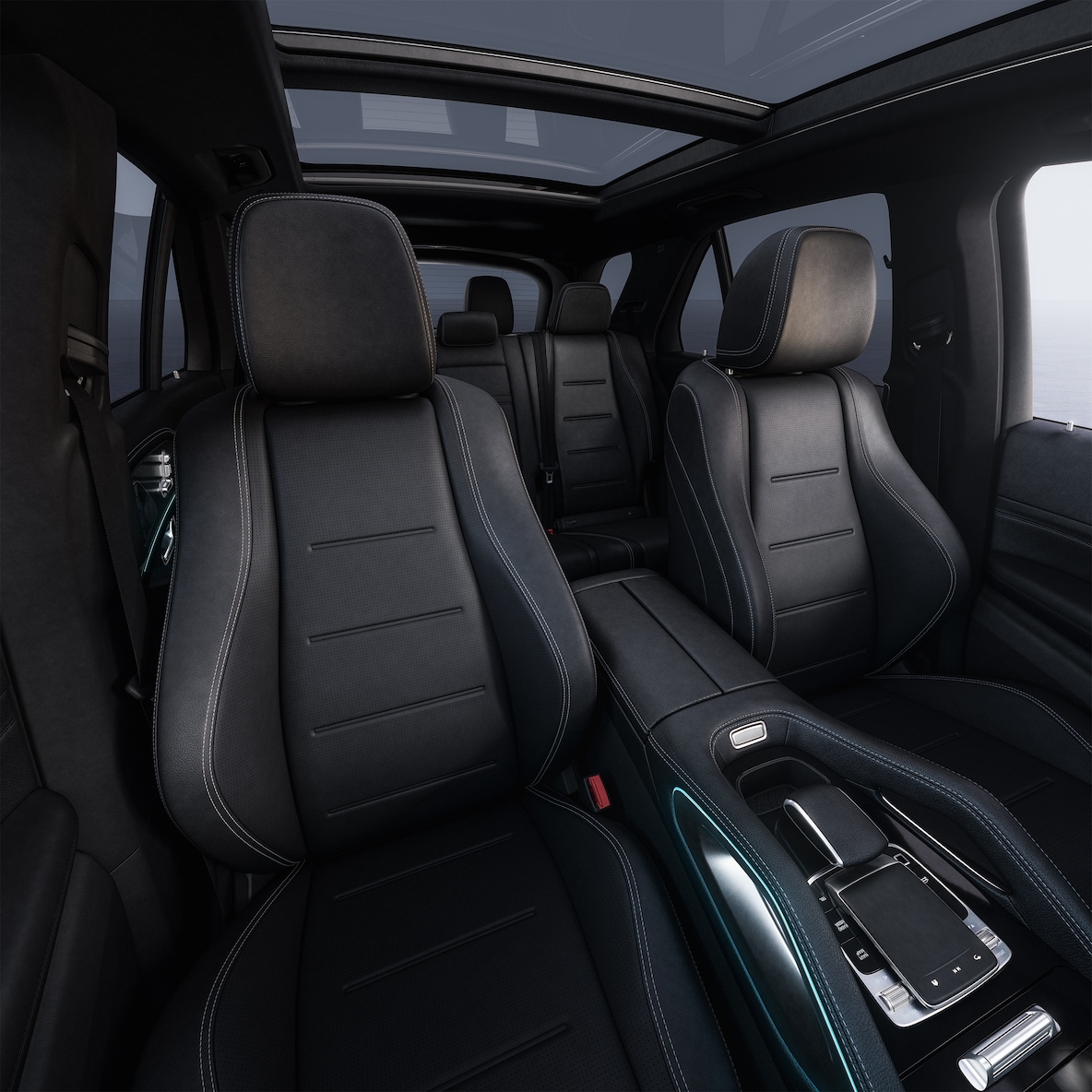 Interiér vozidla Mercedes-Benz GLE.