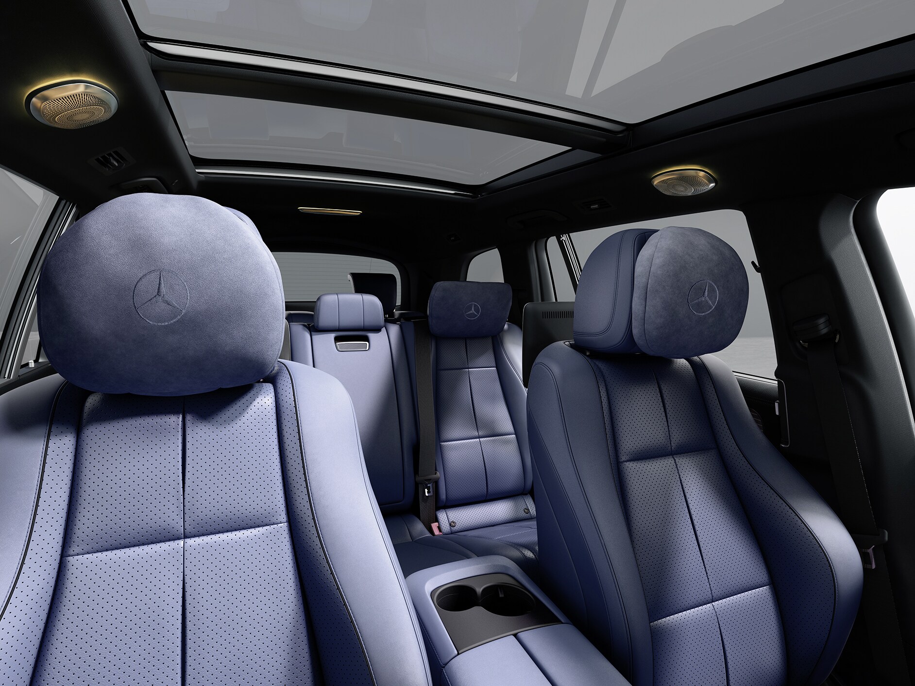 Interiér MANUFAKTUR vozidla GLS od značky Mercedes-Benz.