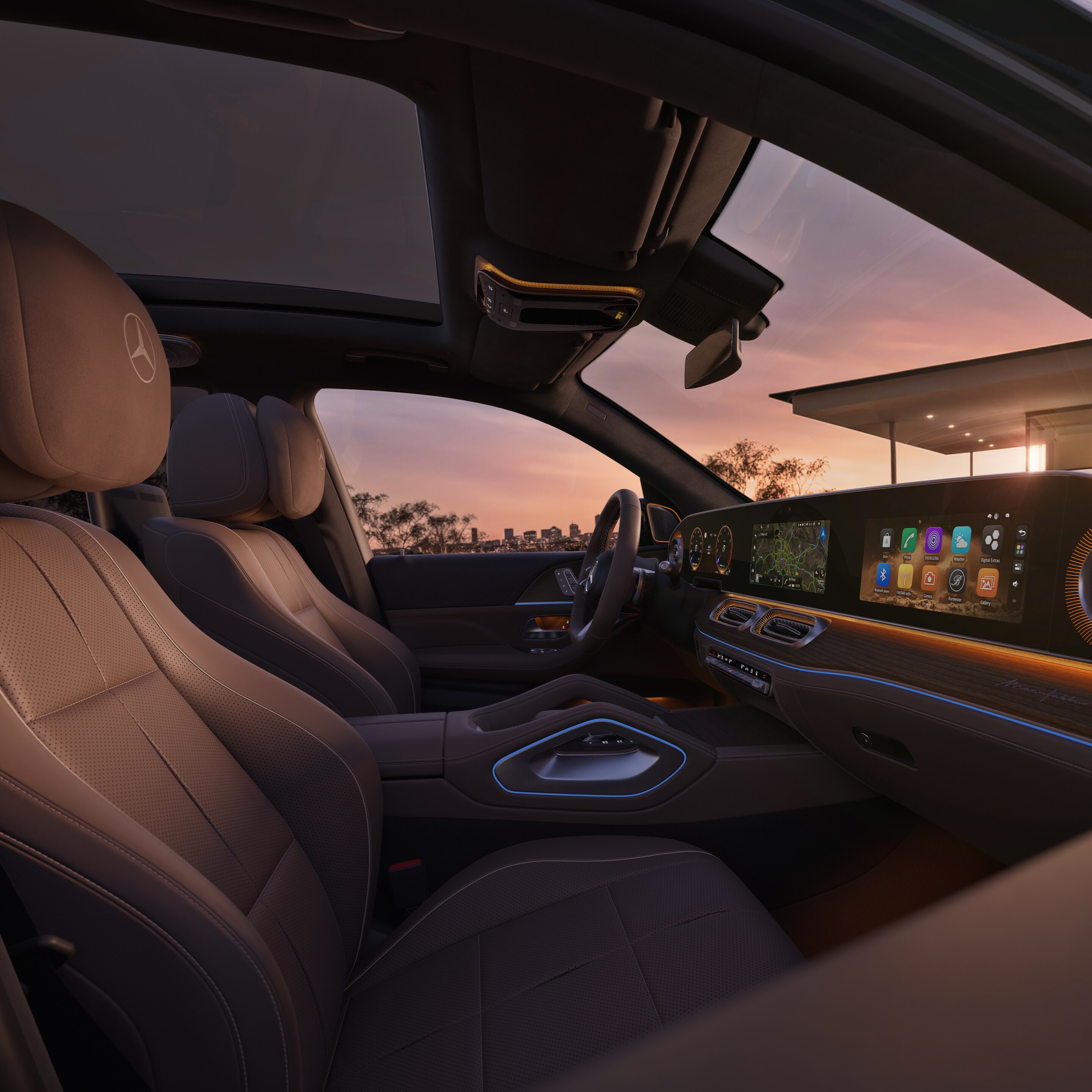 Interiér novej GLS od značky Mercedes-Benz.