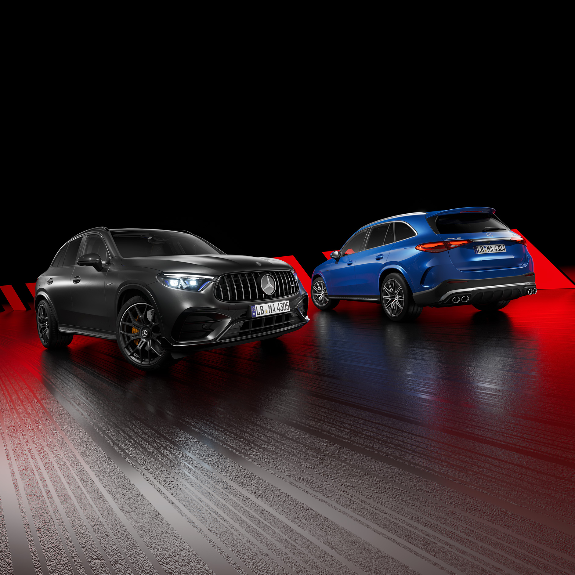 Prezentácie produktov a kontroly vozidiel | Mercedes-AMG Pohľad zozadu na vozidlo Mercedes-AMG.