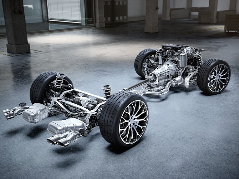 Znázornenie výkonu značky Mercedes-AMG.