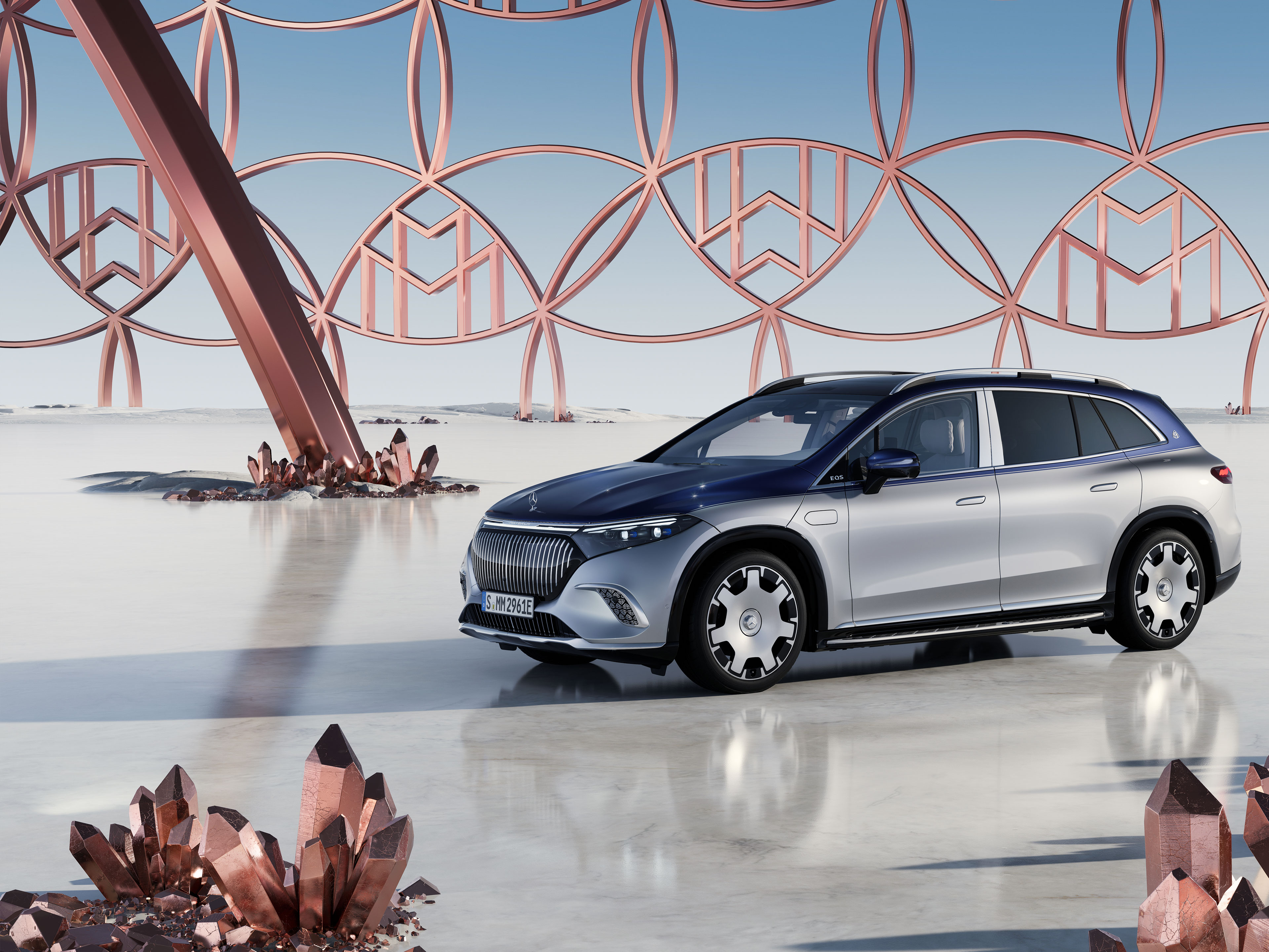 EQS SUV | Značka | Mercedes-Maybach Pohľad zboku na Mercedes-Maybach EQS SUV.