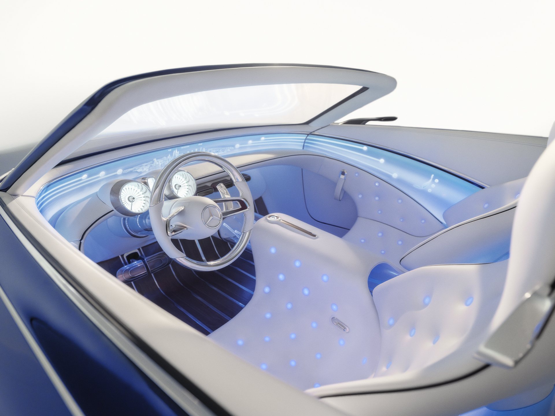 Budúcnosť | Značka | Mercedes-Maybach Vízia interiéru vozidla Mercedes-Maybach v budúcnosti.