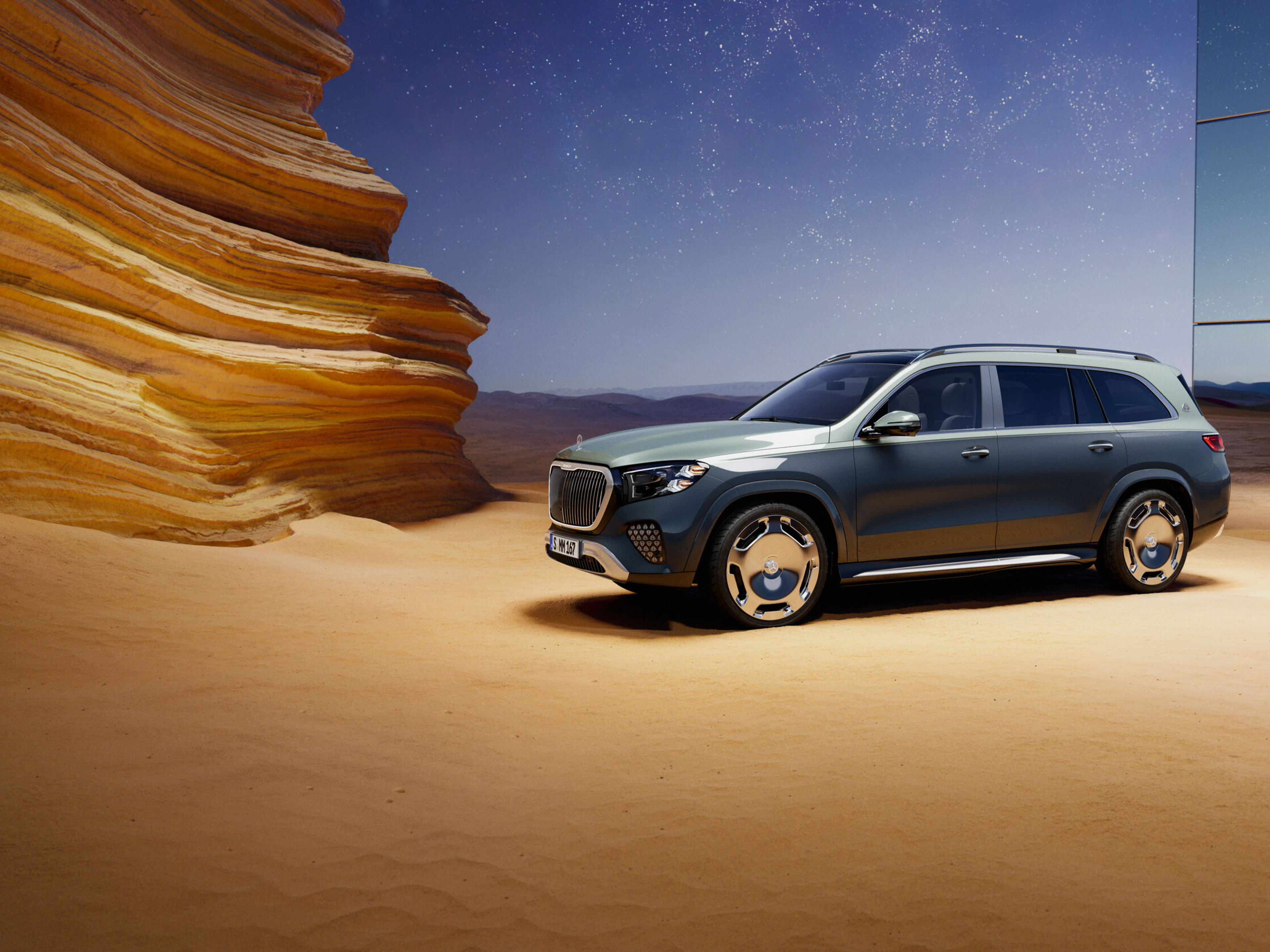 GLS SUV | Značka | Mercedes-Maybach Pohľad spredu na SUV Mercedes-Maybach GLS.