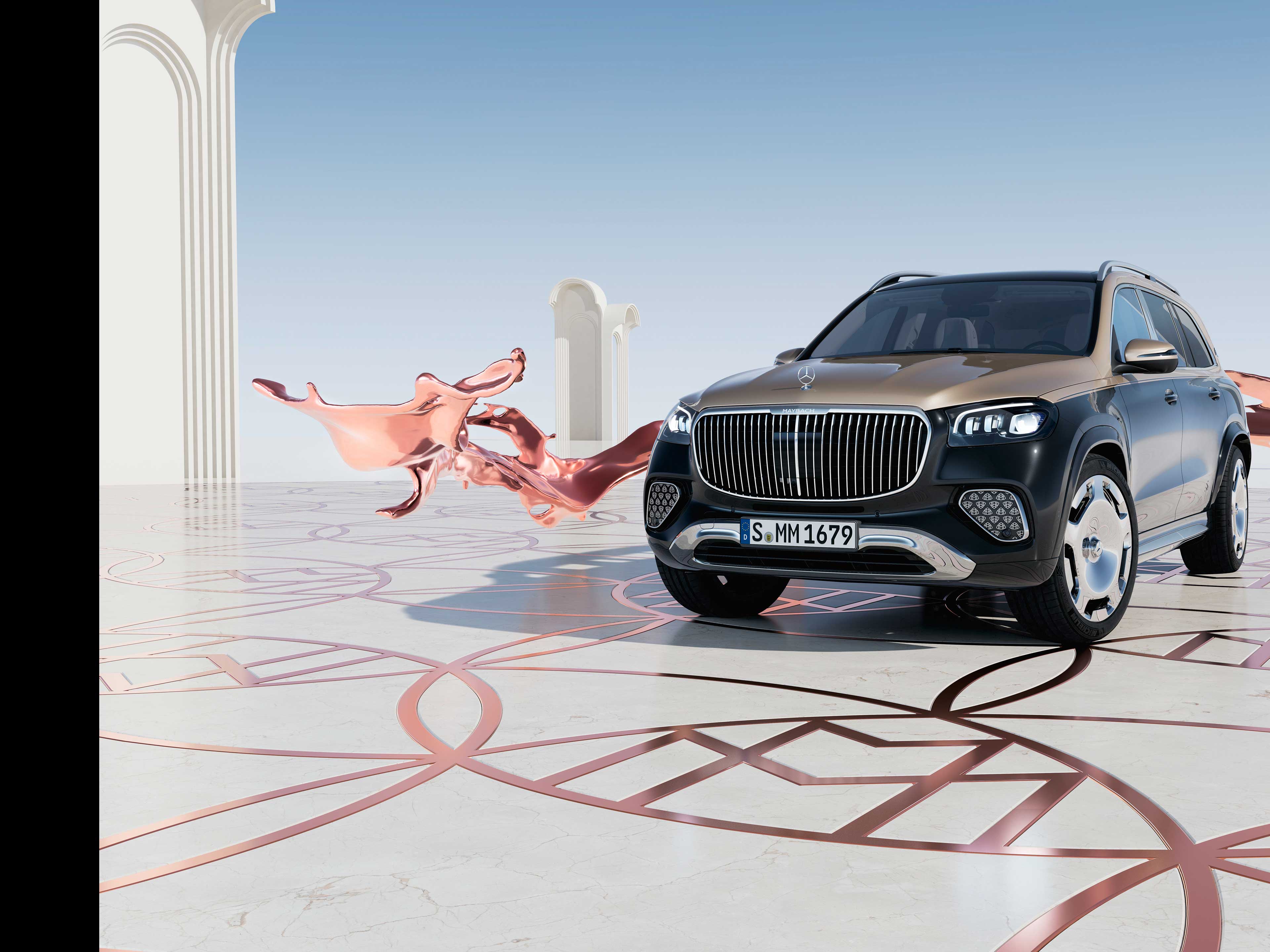 GLS SUV | Značka | Mercedes-Maybach Pohľad spredu na SUV Mercedes-Maybach GLS.
