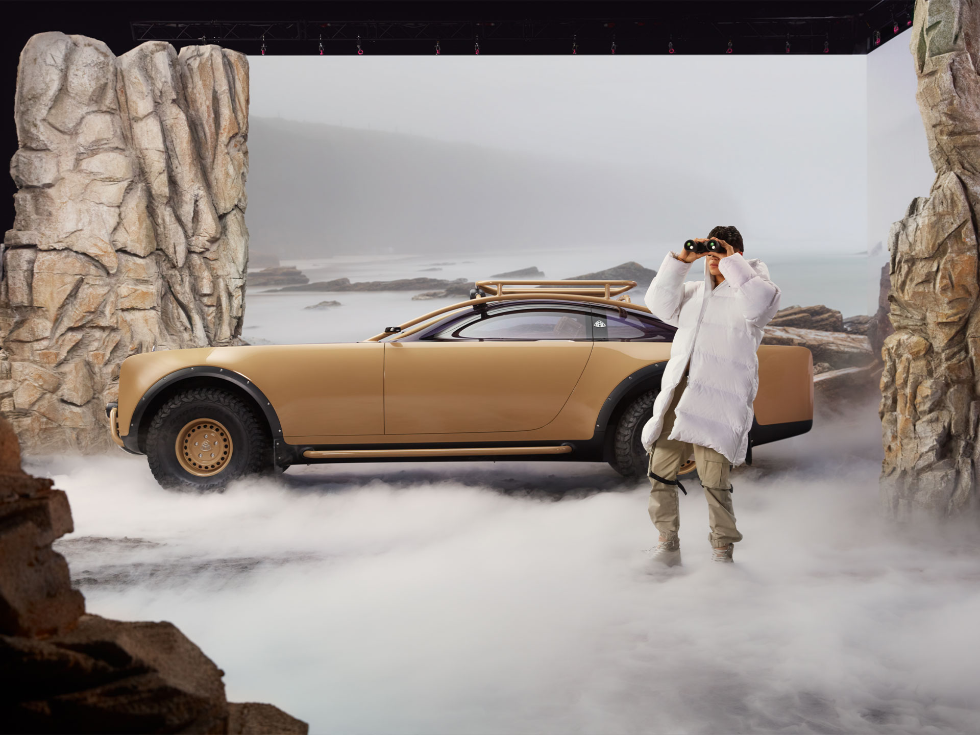 Trieda S Virgil Abloh | Značka | Mercedes-Maybach Bočný pohľad zozadu na model Mercedes-Maybach Triedy S Virgil Abloh.