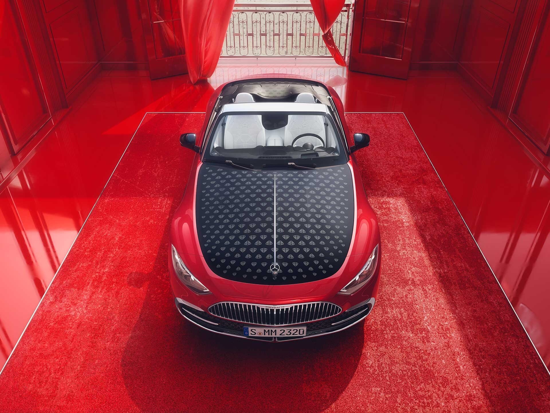 Pohľad spredu na model Mercedes-Maybach SL&nbsp;680.