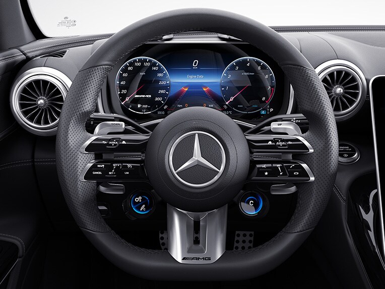 Volant AMG Performance potiahnutý kožou napa v roadsteri Mercedes-AMG SL.