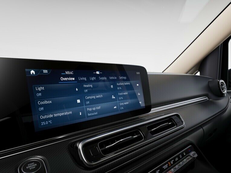Mercedes-Benz Advanced Control (MBAC) premení vašu Triedu V Marco Polo na mobilnú chytrú domácnosť.
