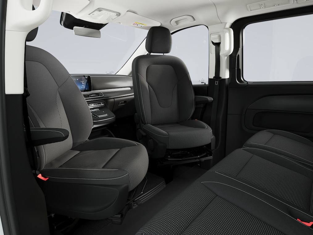 Otočné sedadlo vodiča a&nbsp;spolujazdca v&nbsp;Triede&nbsp;V Marco Polo HORIZON.