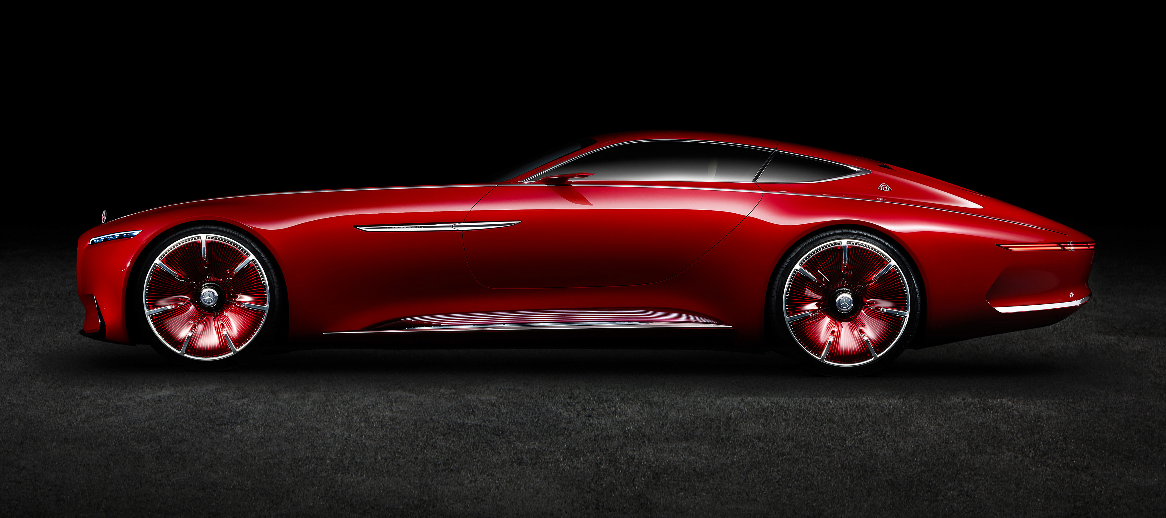 Vision | Mercedes-Maybach 6 | Mercedes-Benz Pohľad zboku na štúdiu Vision Mercedes-Maybach 6.