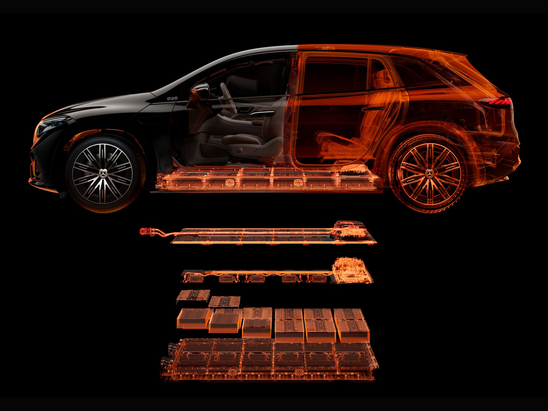 Bezpečnosť nabíjania sedanu EQE od značky Mercedes-Benz.