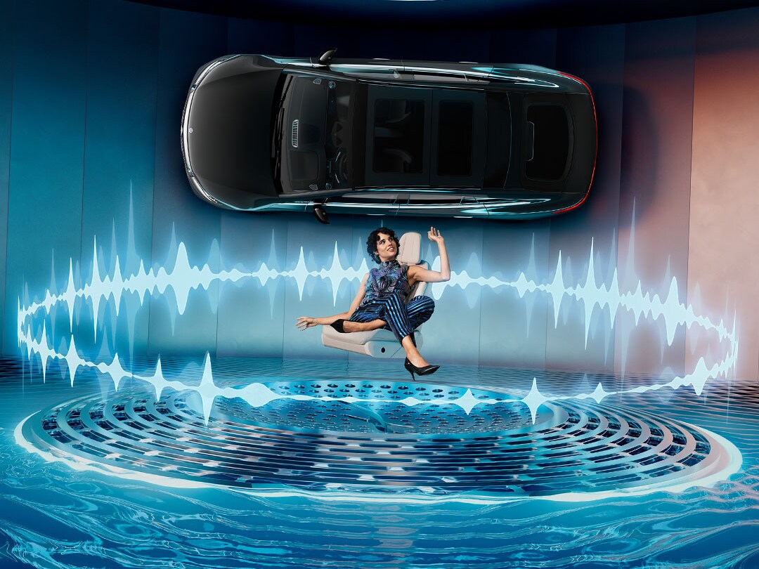 Pohľad zhora na vozidlo Mercedes-Benz.