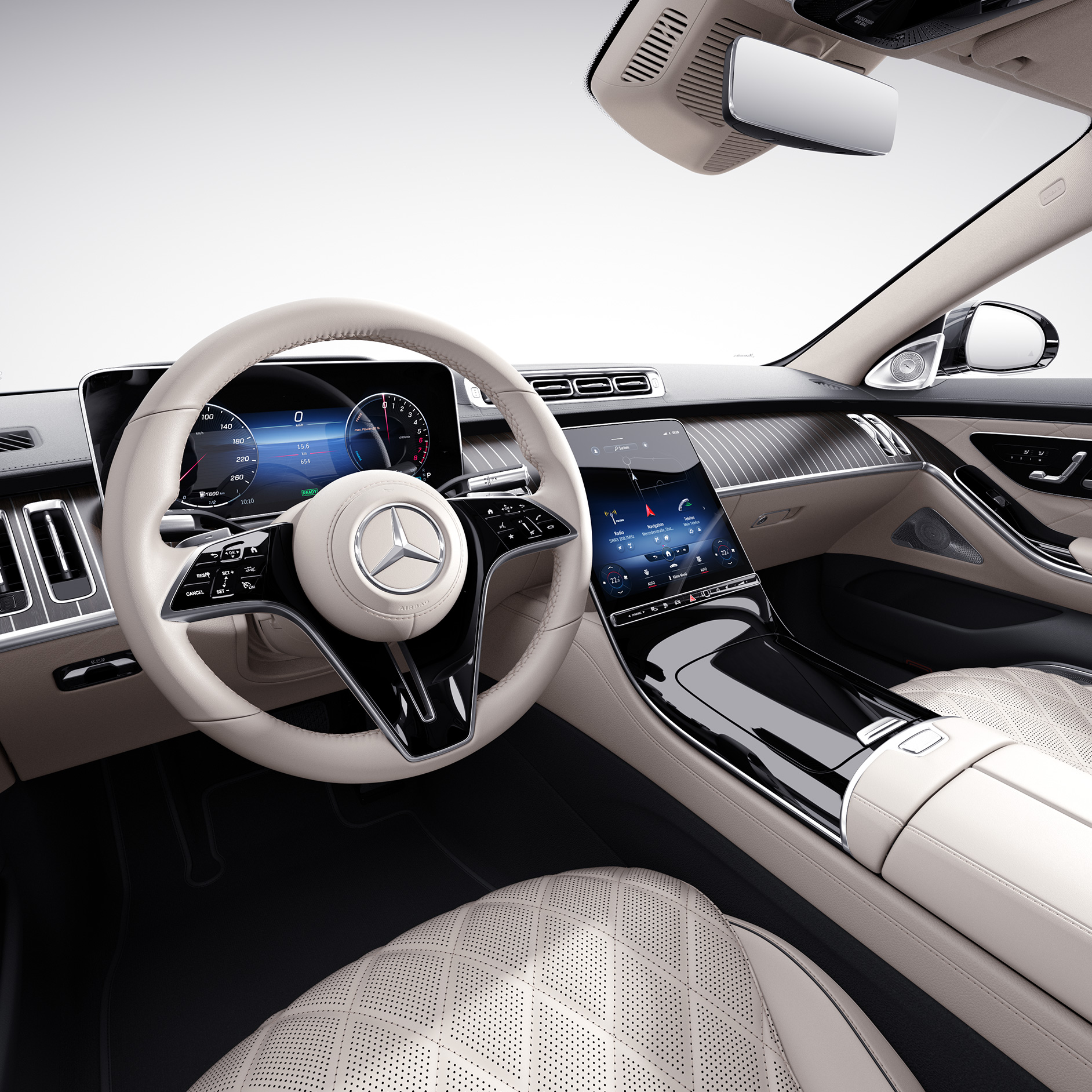 DRIVE PILOT | Inteligentné jazdenie Mercedes-Benz Displej vodiča sedanu Mercedes-Benz Triedy S.