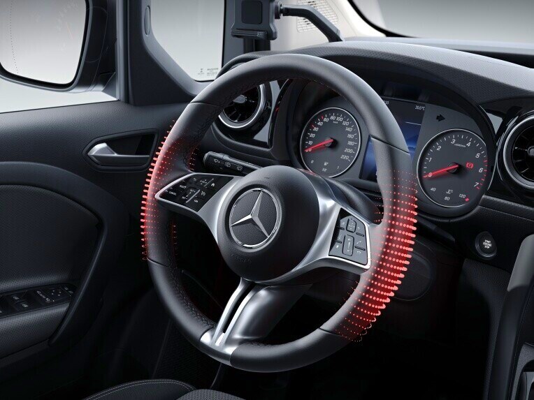 Vyhrievaný multifunkčný volant v skriňovom vozidle Mercedes-Benz Citan.