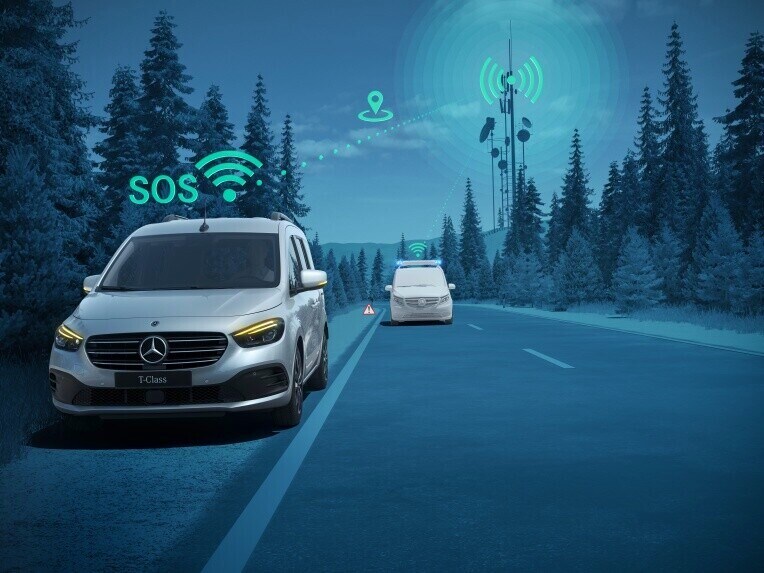 Systém núdzového volania Mercedes-Benz sa v núdzovom prípade dokáže postarať o rozhodujúcu časovú výhodu.