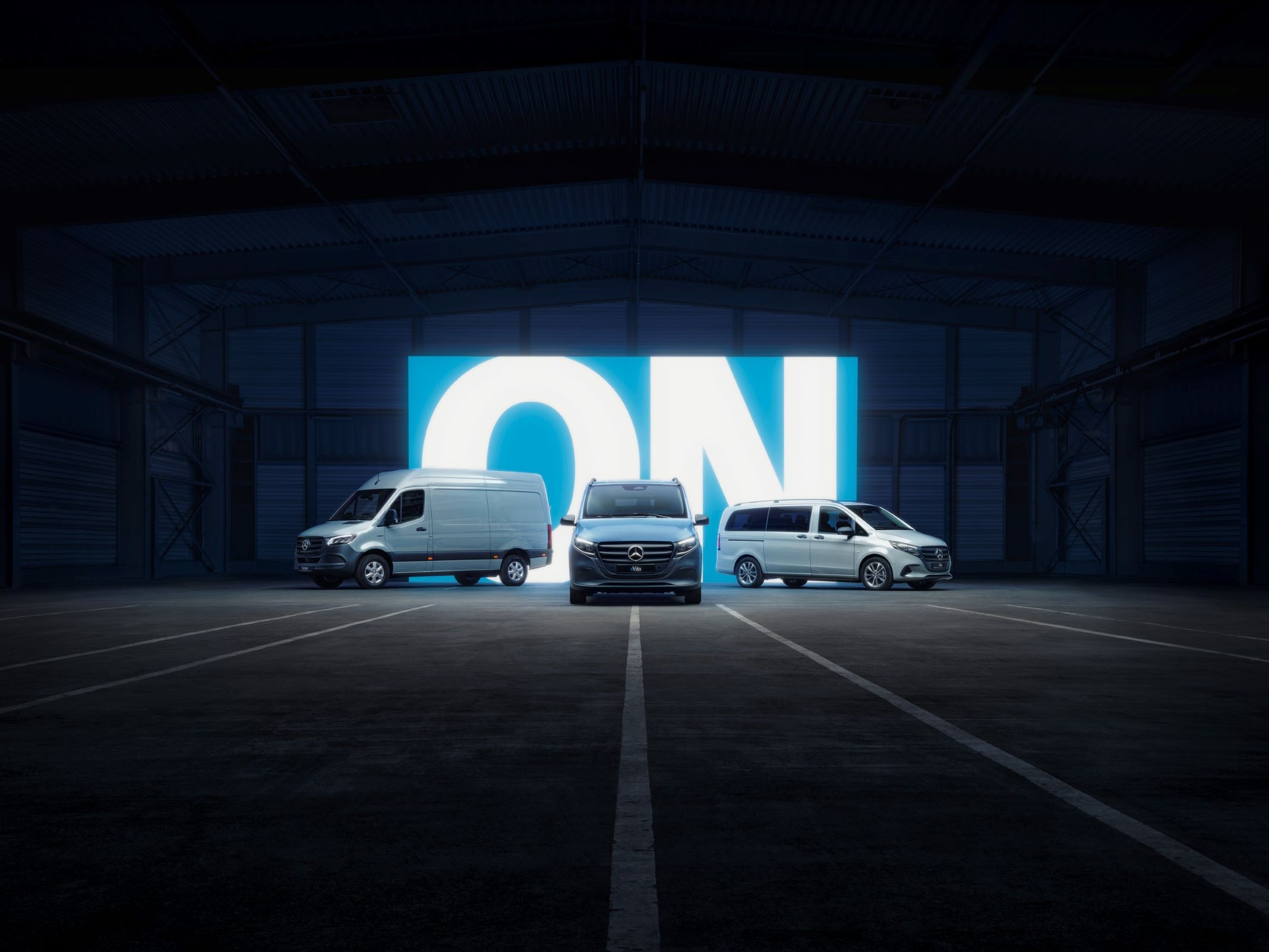 Multimediálny systém MBUX v&nbsp;elektrickom transportéri Mercedes-Benz.